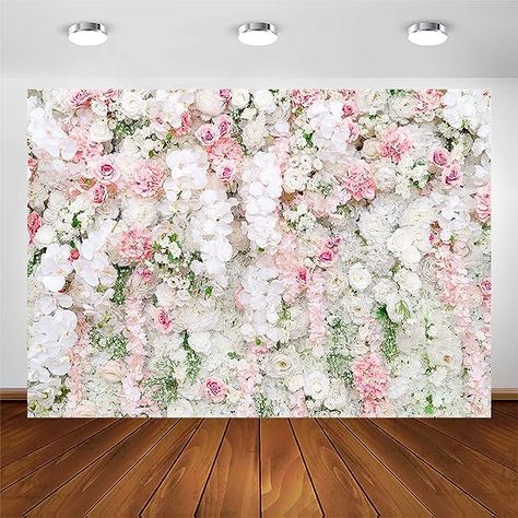 Amazon.com : Avezano Flower Wall Backdrop Pink White Rose Wisteria Wedding Portrait Photography Background Floral Wall Bridal Shower Party Decorations Photo Studio Props (7x5ft) : Electronics Bridal Shower Party Decorations, Wisteria Wedding, Photo Studio Props, Backdrop Pink, Party Fotos, Anniversary Party Decorations, White Rose Flower, Flower Wall Backdrop, Floral Rosa