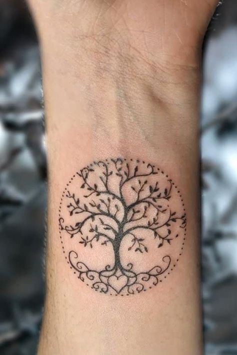 Small Tree Of Life Tattoo, Life Symbol Tattoo, Cool Wrist Tattoos, Anklet Tattoos, Tree Tattoo Designs, Back Of Shoulder Tattoo, Tree Of Life Tattoo, Shoulder Tattoos For Women, Back Tattoo Women