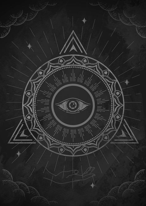 geometry, sacred, religious, triangle, symbol, eye, hand, circle, rays, stars, symmetry, simple, minimal, black, white, blessed, holy Triangle Eye, Triangle Art, Avatar Picture, Pop Art Wallpaper, Dark Art Drawings, All Seeing, Cool Wallpapers Art, Anime Reccomendations, Print Artist