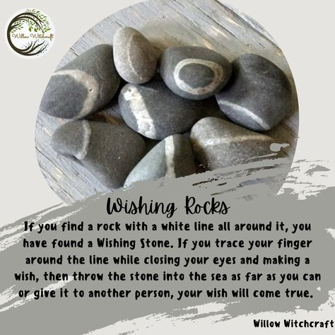 Willow Witchcraft Wish Rock, Wishing Rocks, Wish Stones, Wishing Rocks Meaning, Rock With Holes Meaning, Wishing Stones Rocks, Hagstone Jewelry, Hag Stones Crafts, Petoskey Stone Meaning