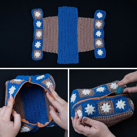 Un sac pour cosmétiques au crochet facilement et simplement - même un débutant peut le faire ! | Un sac pour cosmétiques au crochet facilement et simplement - même un débutant peut le faire ! | By Miarti - Crochet et Tricot Diy Crochet Pencil Case, Crochet Period Pouch, Crochet Travel Bag, Crochet Toiletry Bag, Crochet Presents Ideas, Crochet Makeup Bag Pattern, Crochet Cosmetic Bag, Crochet Case Pattern, Crochet Makeup Bag