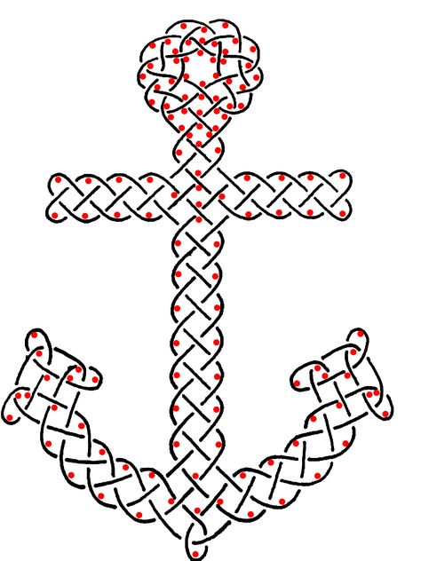 Anchor Rope Pattern Braided Anchor Knot, Macrame Anchor Tutorial, Macrame Anchor, Nautical Rope Crafts, Anchor Rope, Rope Rug, Nautical Knots, Rope Decor, Nautical Diy