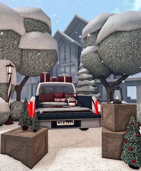 [Credit: @queenmoonsnow/ Twitter] Winter Builds from the Best Creators! ⛄🏡 Explore enchanting snow-covered cottages, festive mansions, and cozy cabins that showcase the talent of Bloxburg's finest creators. Whether you're seeking holiday inspiration or simply marveling at the creativity, these builds bring the season to life. Bloxburg Christmas Town Layout, Bloxburg Academy, City Bloxburg, Bloxburg Decor, Bloxburg Christmas, Christmas Bloxburg House, Bloxburg House Builds, Luxury Baby Room, Bloxburg Building