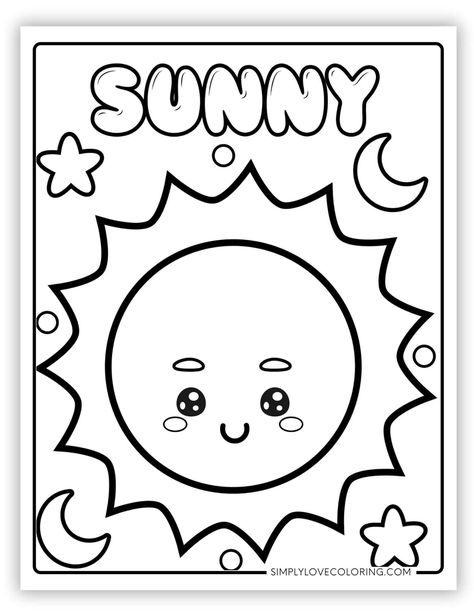 Free weather coloring pages are the perfect activity for homeschooling, classrooms, teachers, kids' activities, and educational activities. Weather Coloring Pages Free Printable, Preschool Weather Crafts, Weather Activities Preschool Printables Free, Weather Coloring Pages, Weather Printables, Weather For Kids, Weather Activities Preschool, Weather Activities For Kids, Classroom Objects