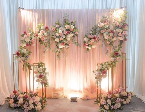 26 Suka, 0 Komentar - Wedding Decoration (@ri3wedding) di Instagram: “Akad nikah @dwinoviaandeni02 and @khairi_alzodri07 Thursday 08 August 2019. Decoration :…” Background Lamaran Simple, Dekor Engagement, Wedding Backdrop Lights, Indian Wedding Decorations Receptions, Reception Stage Decor, Wedding Reception Backdrop, Wedding Background Decoration, Diy Wedding Backdrop, Wedding Stage Design