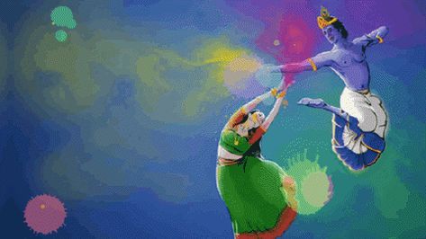 Happy Holi GIF - Find & Share on GIPHY Radhakrishna Holi, Happy Holi Gif, Holi Gif, Krishna Holi, Holi Gift, Happy Holi Images, Radha Krishna Holi, Diwali Pictures, Gods Goddesses