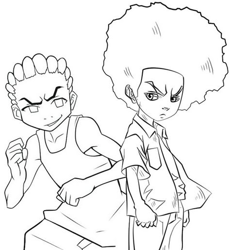 Celebrity Cameo Boondocks Coloring Page Boondocks Drawings, Snake Coloring Pages, Bee Coloring Pages, Shark Coloring Pages, Abc Coloring Pages, Bear Coloring Pages, Horse Coloring Pages, Dope Cartoon Art, Cat Coloring Page