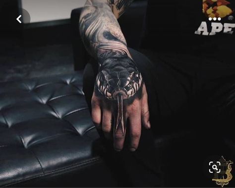 Realism Hand Tattoo, Snake Hand Tattoo, One Of A Kind Tattoo, Fist Tattoo, Unique Hand Tattoos, Kind Tattoo, Seal Tattoo, Simple Hand Tattoos, Tattoo Realism