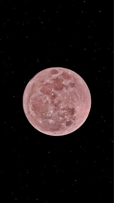 Strawberry Moon Wallpaper, Moon Asthetic Wallpers, Pink Planets Wallpaper, Wallpaper Iphone Moon, Moon Lockscreen, Pink Moon Wallpaper, Iphone Wallpaper Planets, Pink Planet, Color Wallpaper Iphone