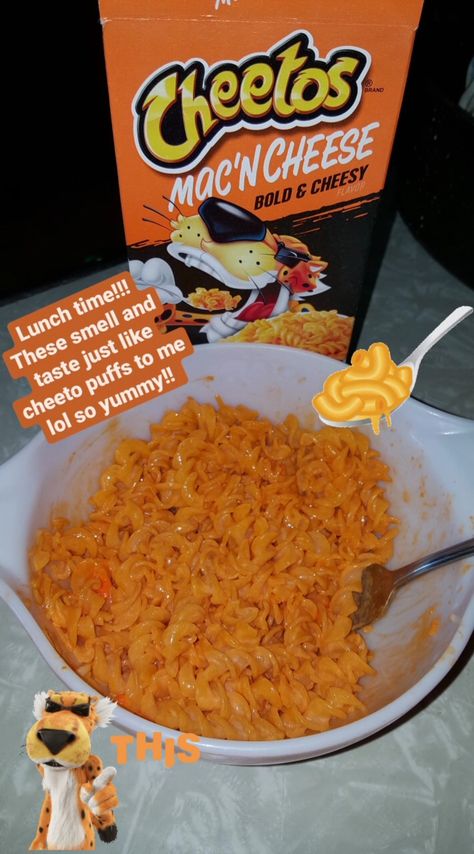 Cheetos Mac and cheese bold and cheesy! So yummy! Taste just like cheeto puffs to me lol #Cheetos #macandcheese #boldandcheese #cheese #lunchtime Cheeto Mac N Cheese, Cheeto Puffs, Cheeto Girl, Cheetos Flavors, Cheetos Mac And Cheese, Cheetos Cheese, Cheetos Puffs, Exotic Snacks, Yummy World