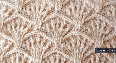 MyPicot | Free crochet patterns crochet shell textured stitch Afghan Patterns Free, Mypicot Crochet, Picot Crochet, Crochet Texture, Shell Crochet, Bobble Crochet, Crochet Shell, Advanced Crochet, Crochet Stitches Diagram