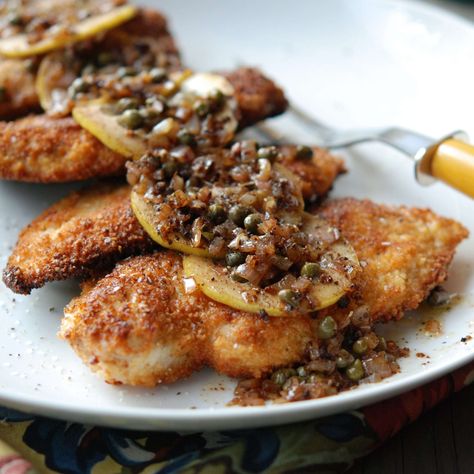 Butter Fried Chicken, Lemon Caper Sauce, Andrew Zimmern, Fast Recipes, Quick Chicken, Winner Winner Chicken Dinner, Fried Chicken Recipes, Chicken Fried, Chicken Cutlets