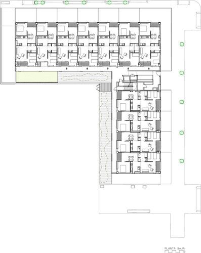 Coll-Leclerc Arquitectos — 44-units social housing in Pardinyes, Lleida Office Floor Plan, Hotel Floor Plan, Co Housing, Collective Housing, House Design Trends, Hotel Floor, Hotel Concept, Hotel Plan, Mix Use Building