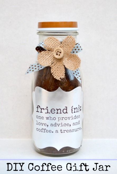 Friend Gift Jar - she does it with coffee but I could easily do it with hot cocoa Starbucks Glass Bottle Crafts, Starbucks Bottle Crafts, Starbucks Glass Bottles, Milk Bottle Craft, Starbucks Frappuccino Bottles, Encouragement Ideas, Starbucks Crafts, Starbucks Bottles, Recycled Diy