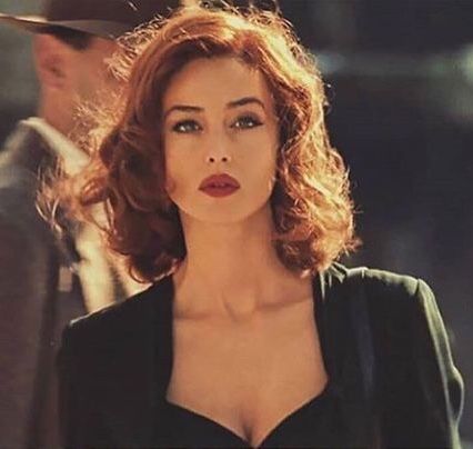 Monica Bellucci In Malena. Monica Bellucci, Red Hair, A Woman, Black Dress, Red, Hair, Black