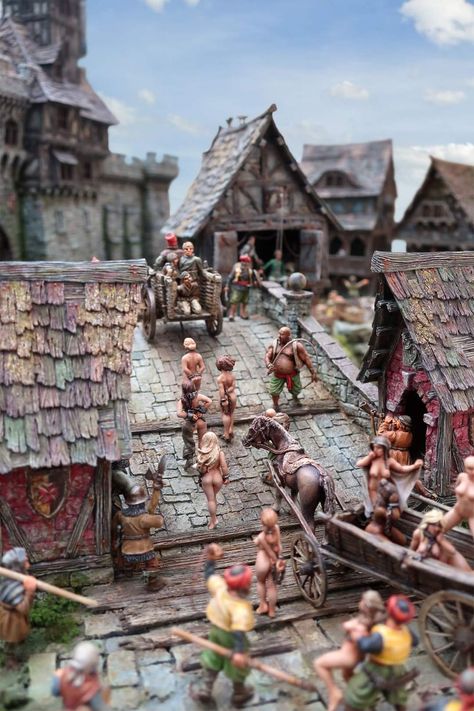 Kitbashing Models, Fantasy Diorama, Model Castle, Castle Project, Model Diorama, Kimora Lee Simmons, Warhammer Figures, Dungeons And Dragons Miniatures, Fantasy Figurine