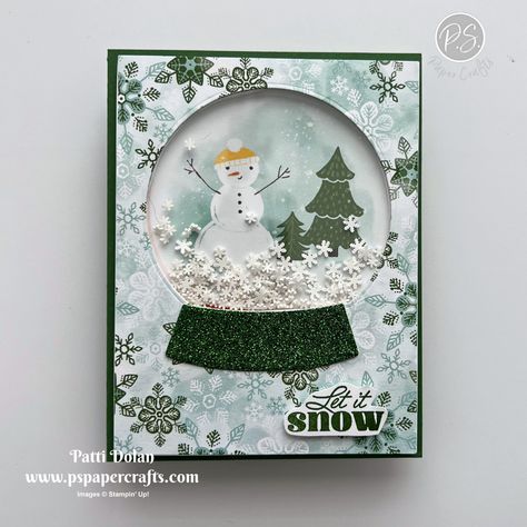 Blog — P.S. Paper Crafts Snow Globe Christmas Cards Diy, Snowglobe Card Diy, Stampin Up Snow Globe Cards, Christmas Shaker Cards Ideas, Snow Globe Christmas Card, Snow Globe Cards Christmas, Diy Handmade Christmas Cards, Christmas Shaker Cards Handmade, Snowy Wonder Stampin Up Cards