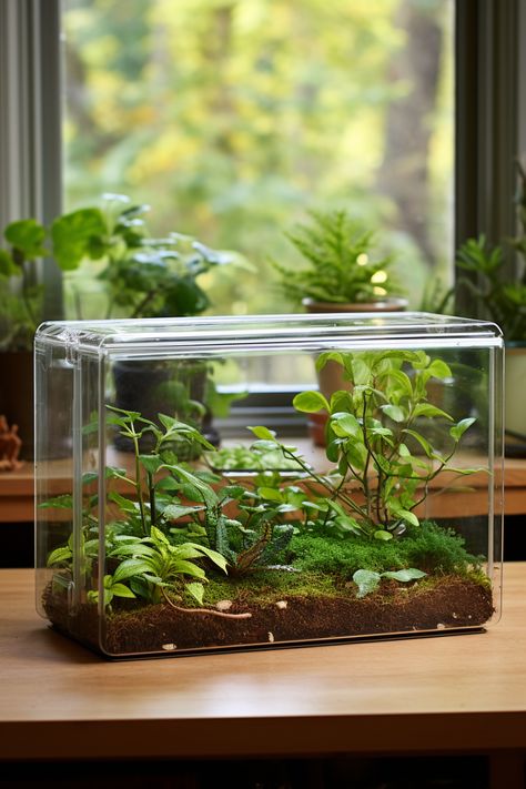 Meet the Exo Terra Faunarium, an all-in-one solution for the housing, transportation, or quarantine of reptiles, amphibians, mice, and insects. Designed with a convenient handle and clear top window for easy access, this plastic terrarium ensures the safe and comfortable containment of your pets. Stackable, easy to clean, and simple to disinfect, the Faunarium reflects Exo Terra's commitment to innovation in reptile care. Ideal for various reptile and amphibian species, it's a reliable choice. Beetle Terrarium, Plastic Terrarium, Terrarium Bowls, Reptile Care, Aquarium Landscape, Reptiles And Amphibians, Eco Friendly, Pet Care, Terrarium