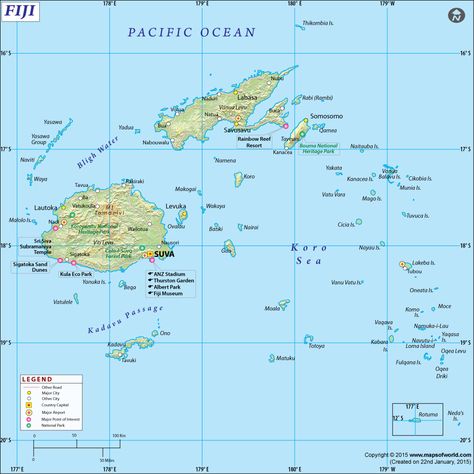 Fiji Map Fiji Map, Latitude And Longitude Map, Scuba Diving Australia, Travel Fiji, Fiji Culture, Fly To Fiji, Fiji Beach, Interstate Highway, Latitude And Longitude