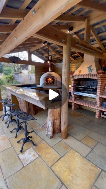 | Amigo Ovens | on Instagram: "The definition of Outdoor Living 🪵🔥 Outdoor living means actively using your garden as a place where you spend time. An outside living space isn’t just for show or to grow things in: it’s where you and your family eat, read, chat, socialise, cook and even work. It’s about embracing your garden all day and all year. | A m i g o O v e n s | ☎️07803 289604 📧sales@amigoovens.co.uk 📍We cover the whole of the UK 💻www.amigoovens.co.uk #garden #gardeninspo #outdoorkitchen #outdoorlivingspace #woodfiredoven #woodfirepizza #barn #oakbar #lighting #outdoorspace #homeinspo #homedecor #outdoorcooking #amigooutdoorliving #outdoorlivinguk" Kitchen Pergola, Rustic Outdoor Kitchens, Outdoor Cooking Spaces, Villa Garden, Wood Stove Cooking, Wood Oven, Door Kitchen, Pizza Oven Outdoor, Dining And Living Room