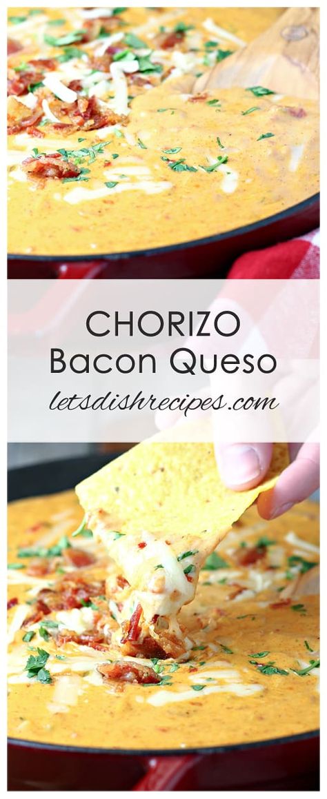 Bean And Chorizo Dip, Easy Queso Dip 3 Ingredients, Chorizo Bean Dip, Soy Chorizo Recipes, Chorizo Queso Dip, Smoked Queso Dip, Chorizo Dip, Chorizo Queso, Top Appetizers