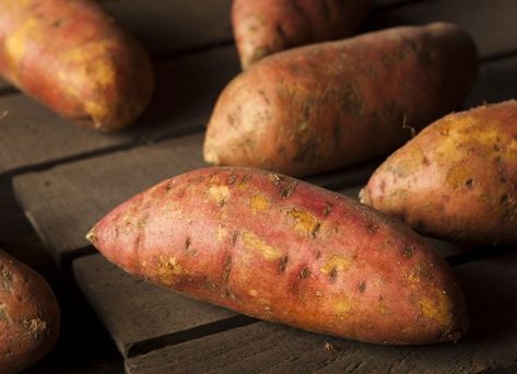 One Major Effect of Eating Sweet Potatoes, Says Dietitian | Eat This Not That Sweet Potato Leaves, Growing Sweet Potatoes, Food Myths, حلويات صحية, Sweet Potato Recipes, Kombucha, Ghee, Sweet Potatoes, Potato Recipes