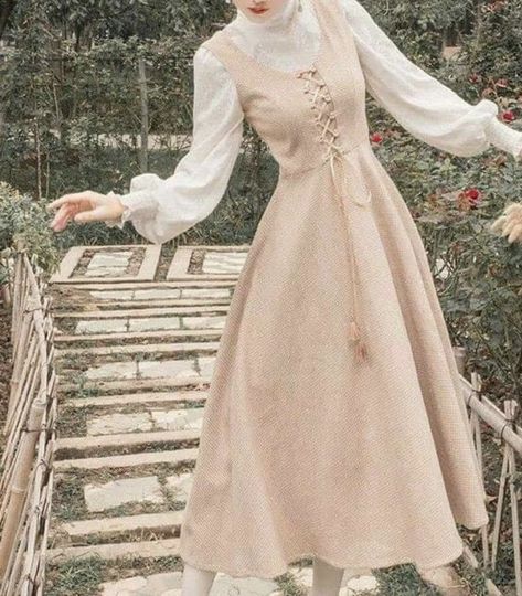 Retro Fairy, Fesyen Islam, Retro Cottagecore, Cottagecore Outfits, Cottagecore Vintage, Old Fashion Dresses, Cottagecore Fashion, Cottagecore Style, Fairytale Dress