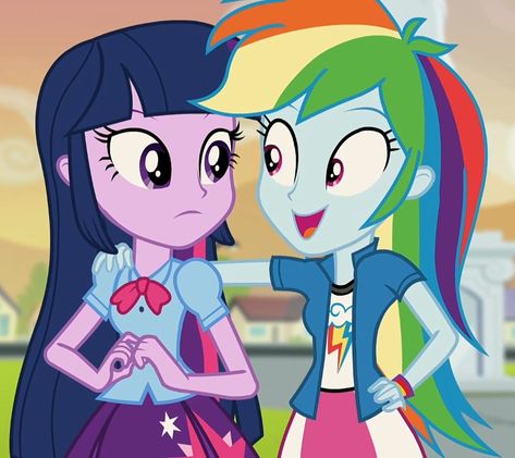 Rainbow Dash X Twilight Sparkle, Twilight And Rainbow Dash, Rainbow Dash And Twilight Sparkle, Rainbow Dash And Twilight, Rarity Equestria, Friends Cartoon, Rainbow Sparkle, Mlp Equestria, Best Friends Cartoon