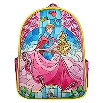 Disney Stained Glass, Sleeping Beauty Princess, Vegan Leather Backpack, Scary Halloween Party, Faux Leather Backpack, Disney Sleeping Beauty, Loungefly Bag, Princess Aurora, Loungefly Disney