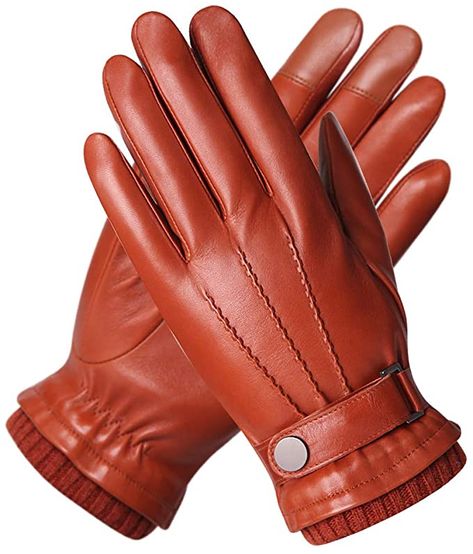 Mens Winter Cold Weather Warm Leather Driving Gloves for Men Wool/Cashmere Blend Cuff at Amazon Men’s Clothing store: Cold Weather Gloves Winter Gloves Men, Driving Gloves Men, Mens Winter Gloves, Leather Work Gloves, Brown Leather Gloves, Leather Driving Gloves, Leather Gloves Women, Gloves Men, Gloves For Men