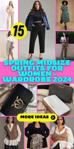 Elevate Your Style with Spring Midsize Outfits for Women – Wardrobe 2024 Mid Size Party Outfits, Spring Midsize Outfits, Midsize Spring Outfits 2024, Real Estate Ideas, Women's Wardrobe Essentials, Club Attire, Crisp White Blouse, Midsize Outfits, Summer Vacations