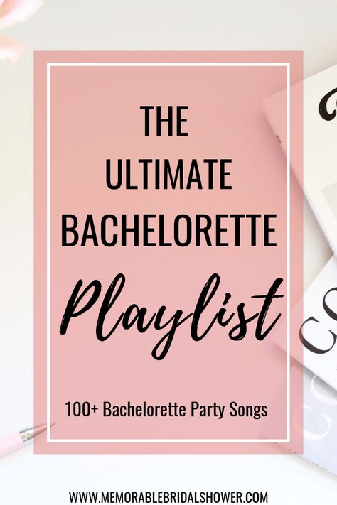 The Ultimate Bachelorette Party Playlist – Top 100+ Bachelorette Party Songs - Memorable Bridal Shower Bachelorette Playlist, Bachelorette Party Songs, Bachelorette Party Playlist, Shower Playlist, Party Music Playlist, Summer Bachelorette Party, Ultimate Bachelorette Party, Bachelorette Party Weekend, Party Playlist