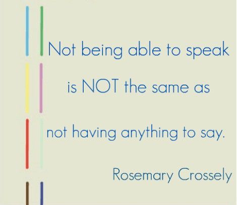 "Not being able to speak is not the same as not having anything to say". Rosemary Crossley Speech Language Pathology Quotes, Speech Therapy Bulletin Boards, Slp Quotes, Speech Therapy Quotes, Sidewalk Ideas, Poster Board Ideas, Different Is Beautiful, Communication Quotes, Selective Mutism