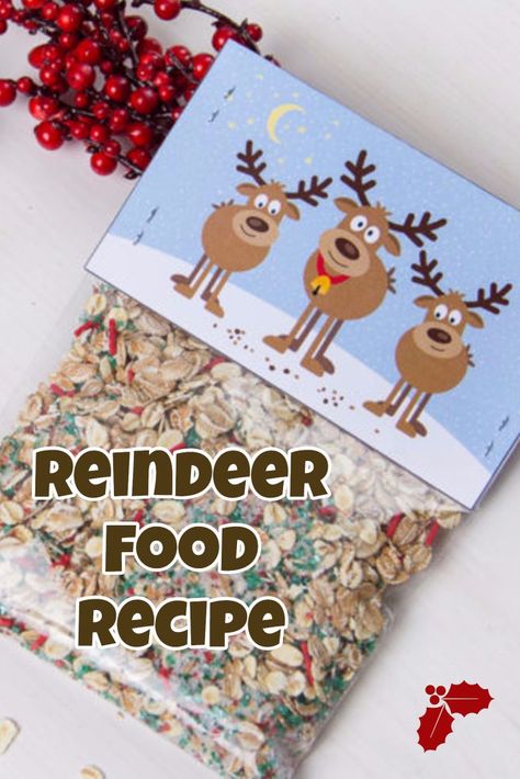 Reindeer Food Recipe #Christmas Reindeer Food Recipe Kids, Kids Holiday Treats, Christmas Reindeer Food, Preemie Twins, Reindeer Food Recipe, Reindeer Food, Food Tags, Kids Christmas Party, Twins Baby