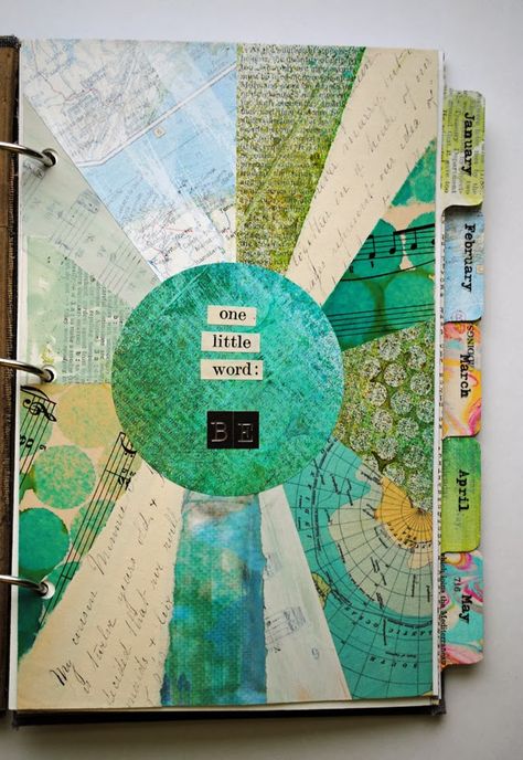 Found on Brighton: One Little Word ~ January One Little Word, Kunstjournal Inspiration, Word Collage, Arte Van Gogh, Wreck This Journal, Visual Journal, Arte Sketchbook, Sketchbook Journaling, Mixed Media Art Journaling