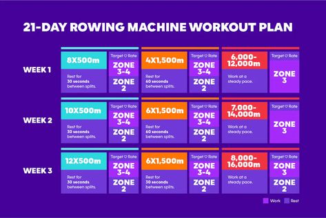 Machine Workout Plan, 21 Day Workout, Heart Rate Training, Rowing Machine Workout, Workout Benefits, Rowing Workout, Tech Neck, Indoor Rowing, Back To The Gym