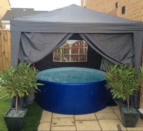 This year's addition to the garden will be this lay z spa monaco and grey gazebo. Going to add some pretty lights for night time spa enjoyment Garden Set Up Ideas, Tub Garden Ideas, Hot Tub Garden Ideas, Lazy Spa, Spa Garden, Small Garden Plans, Set Up Ideas, Hot Tub Patio, Inflatable Hot Tub