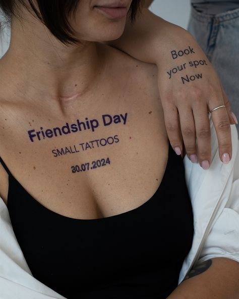 Don’t forget, Friendship Day is just around the corner! Mark your calendars and get ready to celebrate the amazing bonds by getting a tattoo! - small custom tattoos max 6 cm or flash designs from all artists. - reduced prices Tattoos will be done by appointment only, so slide into our DMs to secure your spot. Start: 11:00 until 19:00. Enjoy this unique offer exclusively for 30.07.2024. See you soon! Calendar Tattoo Design, Calendar Tattoo, Flash Designs, Custom Tattoos, Flash Design, Getting A Tattoo, By Appointment Only, Friendship Day, Tattoo Small