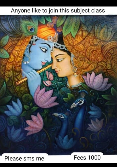 Radha Krishna Oil Painting On Canvas, Radha Krishna Wall Painting, Krishna With Peacock, Radha Krishna Acrylic Painting, Radha Krishna Modern Art, Modern Art Canvas Painting, Pichwai Paintings, Detailed Paintings, Beautiful Art Paintings