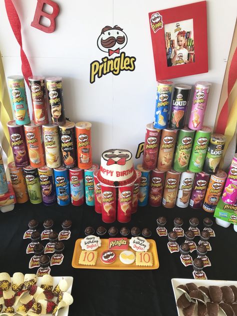 Birthday party themes  Pringles party Sleepover Plans, Pringles Can, Party 2023, Third Birthday Party, Door County, Third Birthday, Summer Break, 6th Birthday, 8th Birthday