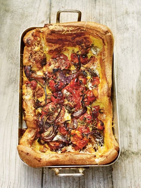 Toad In The Hole Recipe, Guest Recipes, Makanan Cepat Saji, Toad In The Hole, Batter Recipe, River Cottage, Rigatoni, Veggie Dishes, Meat Free