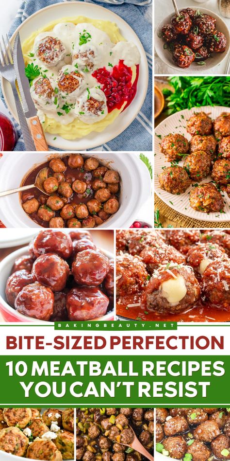 Expand your appetizer menu with these meatball recipes! Cater to different tastes with the same core ingredient, from Korean meatballs to Greek meatballs, to Swedish meatballs, these bite-sized easy appetizer ideas are juicy and creamy with varieties that you can't simply resist! Gluten Free Meatball Appetizers, Appetizer Meatballs Homemade, Meatball Finger Food, Appetizer Meatball Recipes, Frozen Meatball Appetizer Recipes, Barbeque Meatballs, Meatball Appetizer Recipes, Sweet Appetizers, Meatball Appetizers