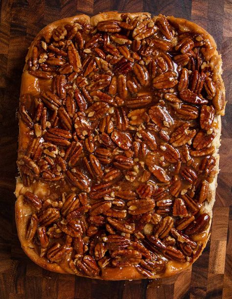 Caramel Pecan Cinnamon Rolls are the best sweet, gooey sticky buns recipe! Easy homemade dough with cinnamon sugar filling, rich caramel sauce, and pecans. Perfect for breakfast or dessert! Pecan Swirls Recipe, Caramel Pecan Cinnamon Rolls, Unhealthy Desserts, Sticky Buns Recipe, Buns Recipe Easy, Pecan Cinnamon, Pecan Cinnamon Rolls, Caramel Bites, Sticky Buns Recipes