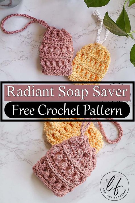 Radiant Crochet Soap Saver Crochet Soap Sack, Crochet Soap Bag Free Pattern, Crochet Soap Saver Pattern Free, Crochet Soap Saver Pattern, Crochet Soap Bag, Soap Saver Pattern, Diy Soap Pouches, Crochet Gadgets, Crochet Soap Saver