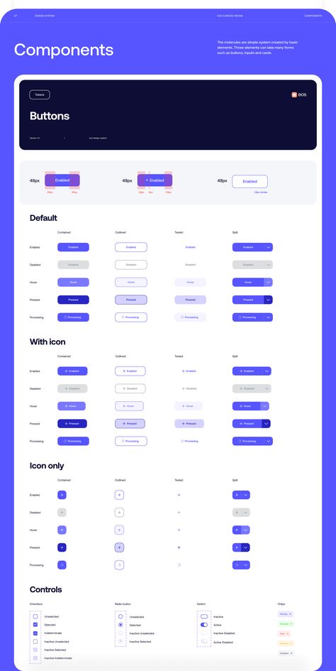 Eos Design System & UI-kit Library on Behance Ux Style Guide, Design System Website, Web Design System, Gui Design Interface, Ux Design System, Figma Design System, Ui Components Design, Design System Branding, Design System Ui Kit