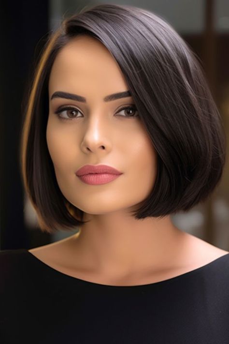 Bubble Bob Haircut 2024, Bubble Bob Haircut, Bubble Bob, Brown Hairstyles, Bob Hairstyles For Thick, Beautiful Haircuts, Fall Hair Cuts, Short Straight Hair, Round Brush