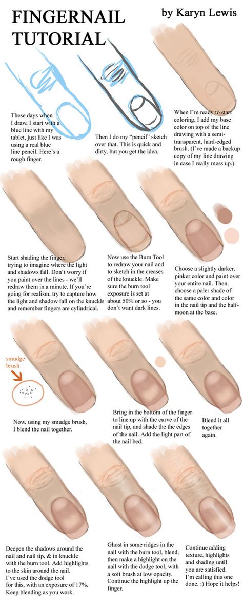 I know, this is weird, it's a Fingernail tutorial, whatever, this crap is difficult. Painting Nails Reference, Nails Drawing Reference, Nails Drawing, Hand References, How To Draw Fingers, Tree Drawings Pencil, Anatomy Tutorial, Nail Drawing, Art Help