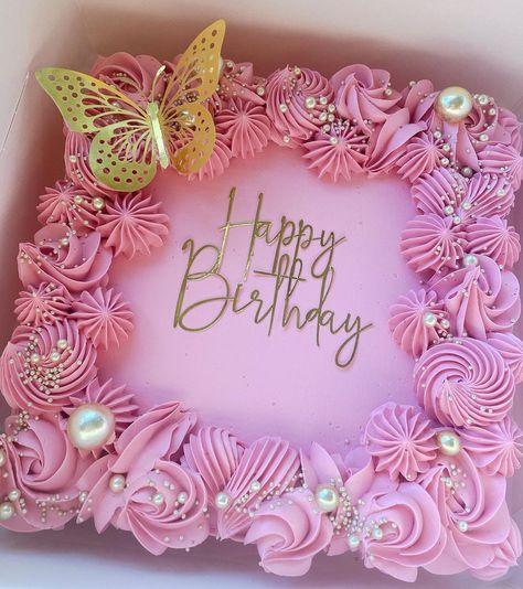 Square Sheet Cakes are Popular 💕 @mppsprinkles @thecakebuzz_uk Toppers sheetcake #squarecake #squarecakes #30thbirthday #sheetcakes… | Instagram Coolest Birthday Cakes, Square Butterfly Cake, 80th Birthday Sheet Cake Ideas, Pink Birthday Cakes For Women, Pink Sheet Cake Birthday, Cute Sheet Cakes, Butterfly Sheet Cake, Pink Square Cake, Barbie Sheet Cake