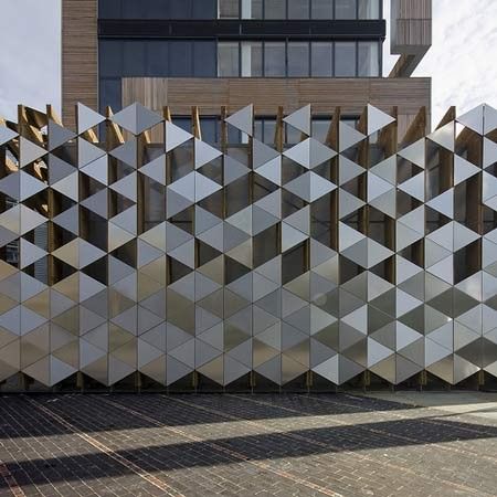 Gallery of Bermondsey Bike Store: Bike parking by Sarah Wigglesworth Architects - 3 Metal Facade, Facade Material, Boundary Walls, London Architecture, Bike Store, Parametric Design, Building Facade, Facade Architecture, Fence Design