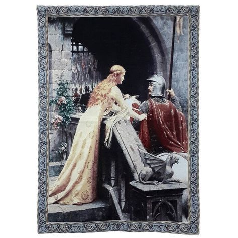 Astoria Grand Edmund Leighton-Godspeed Wall Hanging | Wayfair.co.uk Knight Paintings, Woven Tapestry Wall Hangings, God Speed, Medieval Tapestry, Medieval World, Art Tapestry, Knight Armor, Medieval Knight, Tea Parties